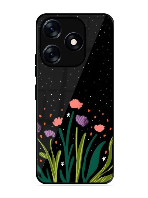 Midnight Bloom Glossy Soft Edge Case for Tecno Spark 10 (5G)