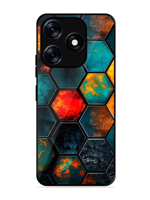 Hexagon Hive Glossy Soft Edge Case for Tecno Spark 10 (5G)