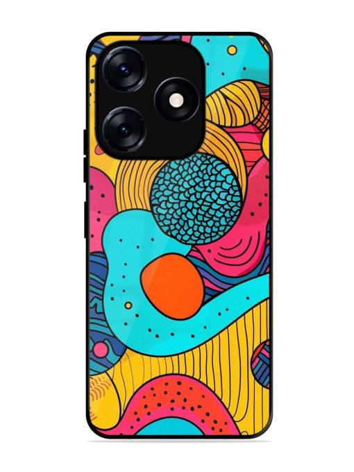 Psychedelic Patterns Glossy Soft Edge Case for Tecno Spark 10 (5G)