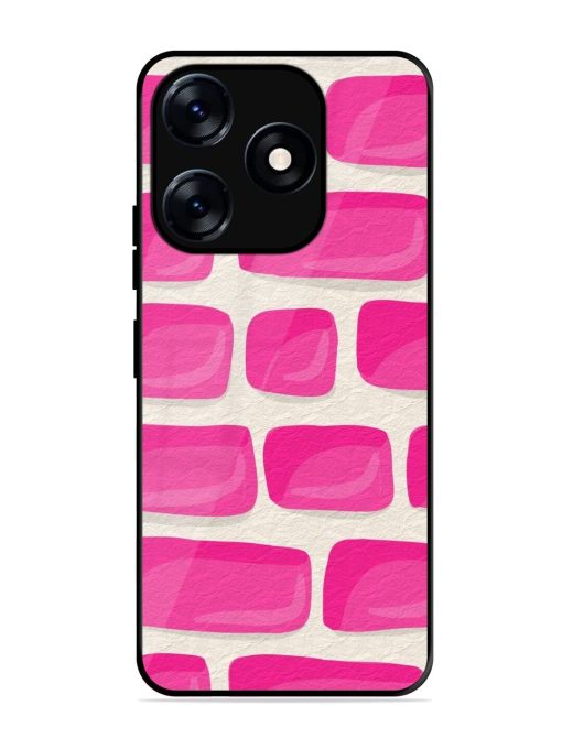 Pink Brick Wall Glossy Soft Edge Case for Tecno Spark 10 (5G)