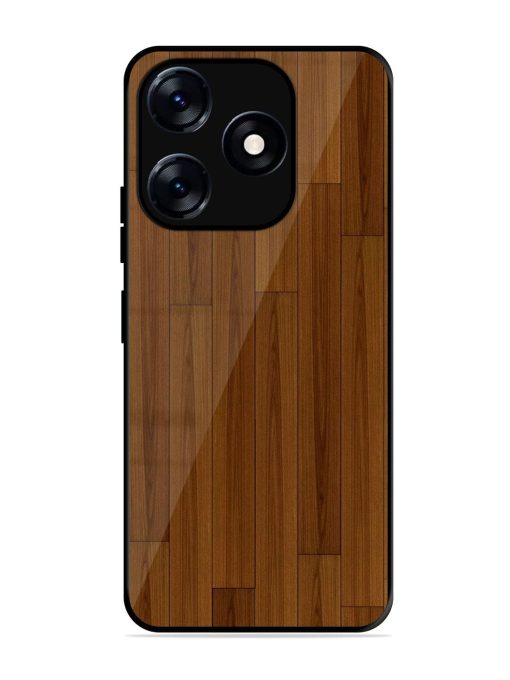 Warm Woodgrain Glossy Soft Edge Case for Tecno Spark 10 (5G)