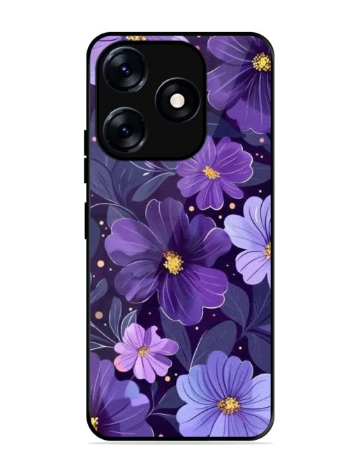 Purple Paradise Glossy Soft Edge Case for Tecno Spark 10 (5G)