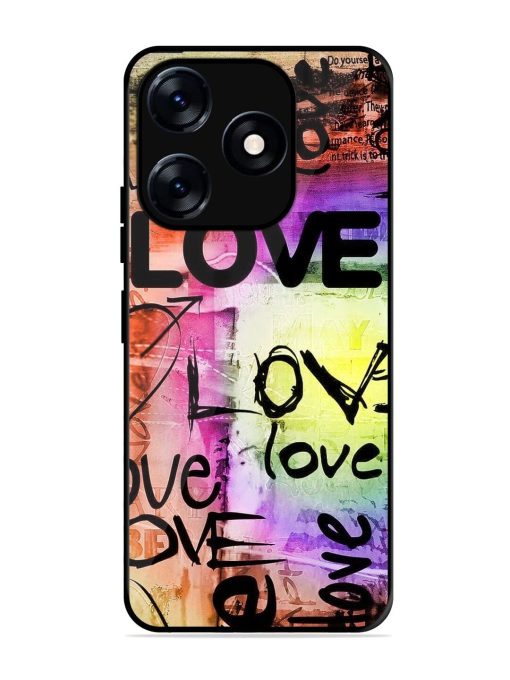 Love Graffiti Glossy Soft Edge Case for Tecno Spark 10 (5G)