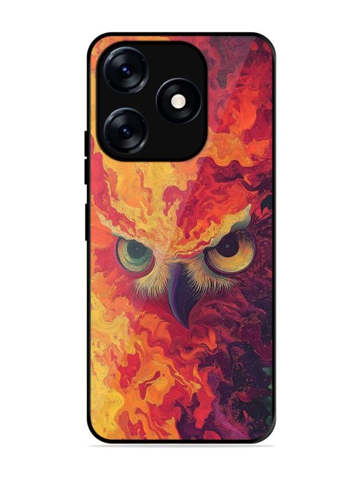 Fiery Owl Glossy Soft Edge Case for Tecno Spark 10 (5G)