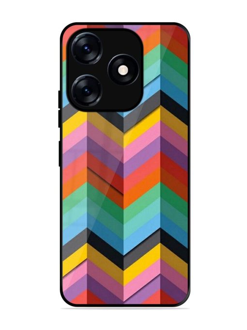 Colorful Zigzag Glossy Soft Edge Case for Tecno Spark 10 (5G)