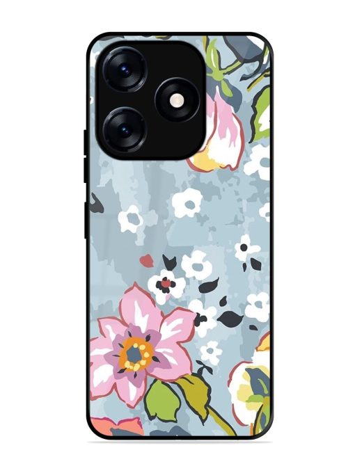 Floral Fantasy Glossy Soft Edge Case for Tecno Spark 10 (5G)