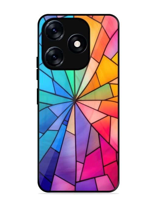 Stained Glass Kaleidoscope Of Colors Glossy Soft Edge Case for Tecno Spark 10 (5G)