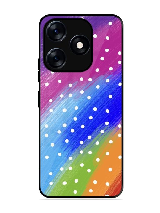 Rainbow Polka Dot Dream Glossy Soft Edge Case for Tecno Spark 10 (5G)