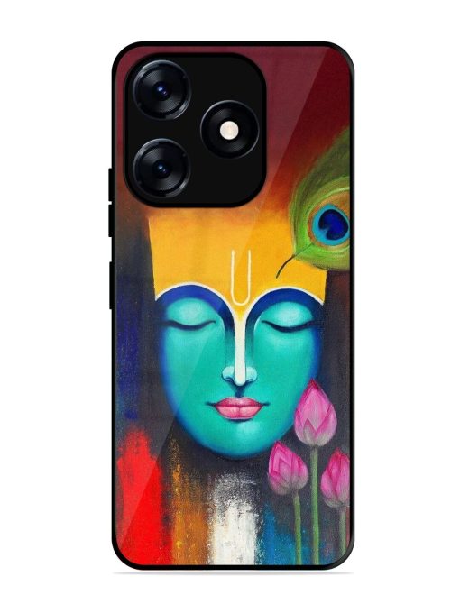 Divine Tranquility: The Face Of Krishna Glossy Soft Edge Case for Tecno Spark 10 (5G)