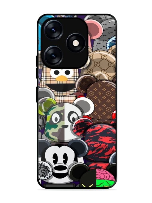 Streetwear Bearbrick Extravaganza Glossy Soft Edge Case for Tecno Spark 10 (5G)