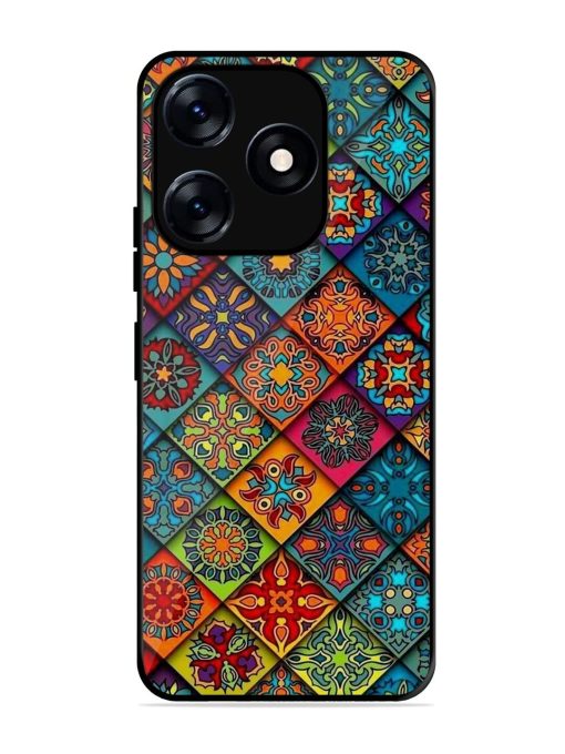 Patchwork Mandala Mosaic Glossy Soft Edge Case for Tecno Spark 10 (5G)