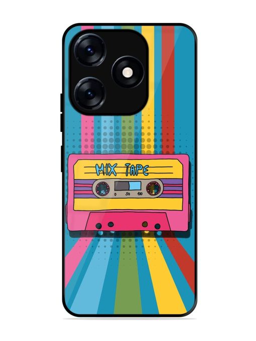 Retro Cassette Tapes Glossy Soft Edge Case for Tecno Spark 10 (5G)