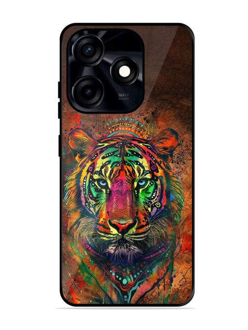 Cosmic Tiger Glossy Soft Edge Case for Tecno Spark 10C Chachhi