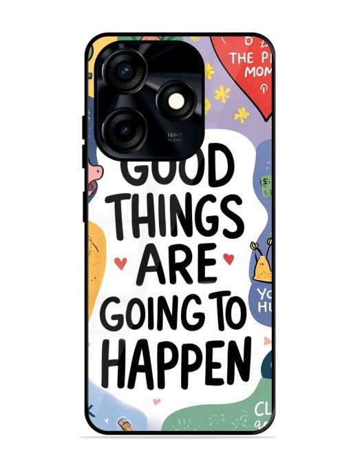 Uplifting Scribbles Glossy Soft Edge Case for Tecno Spark 10C Chachhi