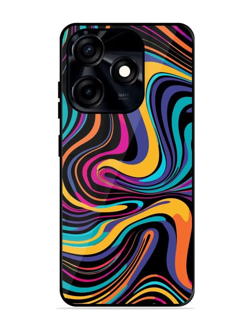 Psychedelic Swirl Glossy Soft Edge Case for Tecno Spark 10C Chachhi