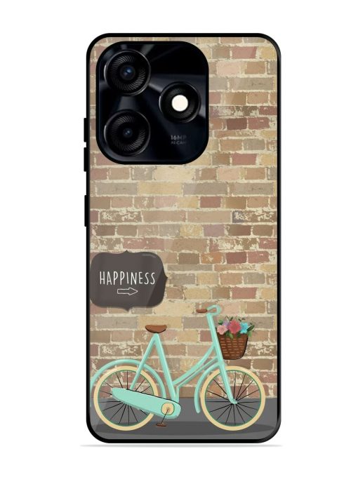 Pedaling Towards Happiness Glossy Soft Edge Case for Tecno Spark 10C Chachhi