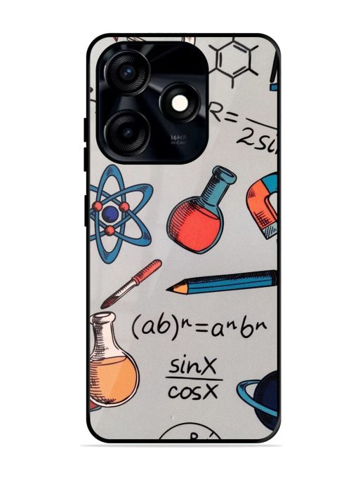 Science Doodle Glossy Soft Edge Case for Tecno Spark 10C Chachhi