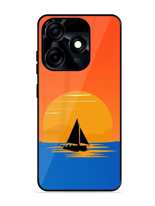 Sunset Sail Glossy Soft Edge Case for Tecno Spark 10C Chachhi