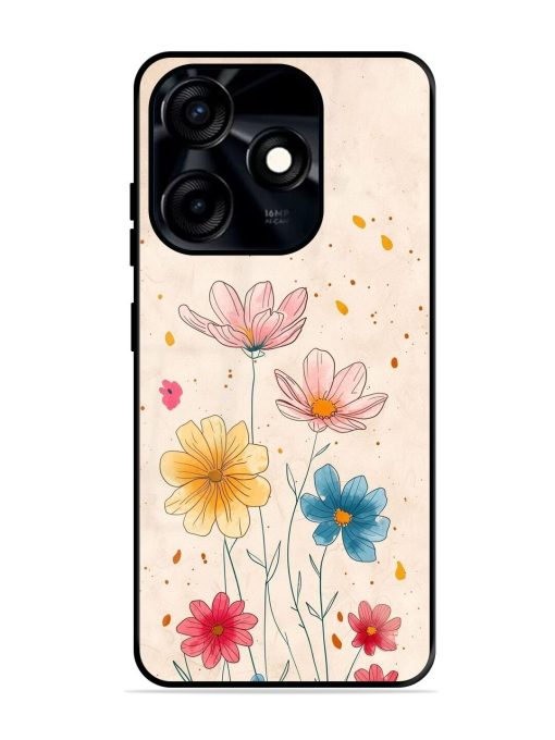 Delicate Bloom Glossy Soft Edge Case for Tecno Spark 10C Chachhi