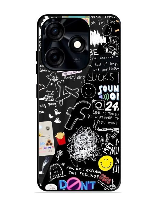 Doodle Diary Glossy Soft Edge Case for Tecno Spark 10C Chachhi