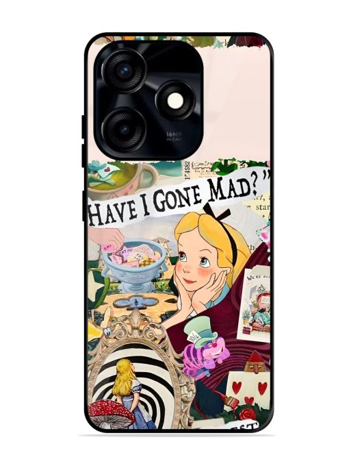 Mad Hatter'S Collage Glossy Soft Edge Case for Tecno Spark 10C Chachhi