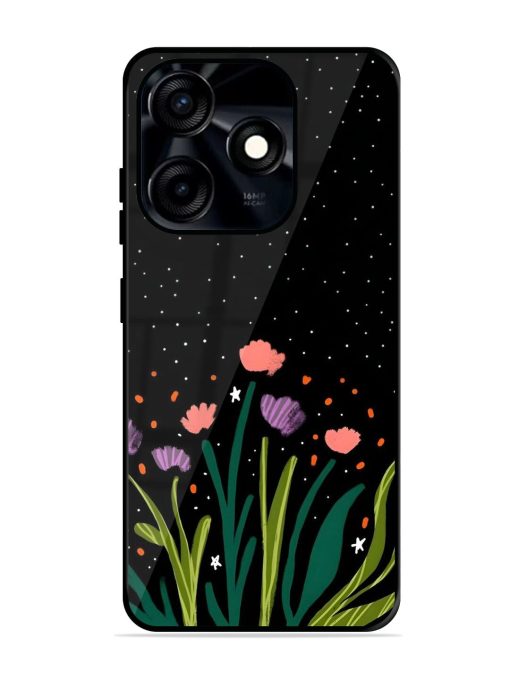 Midnight Bloom Glossy Soft Edge Case for Tecno Spark 10C Chachhi