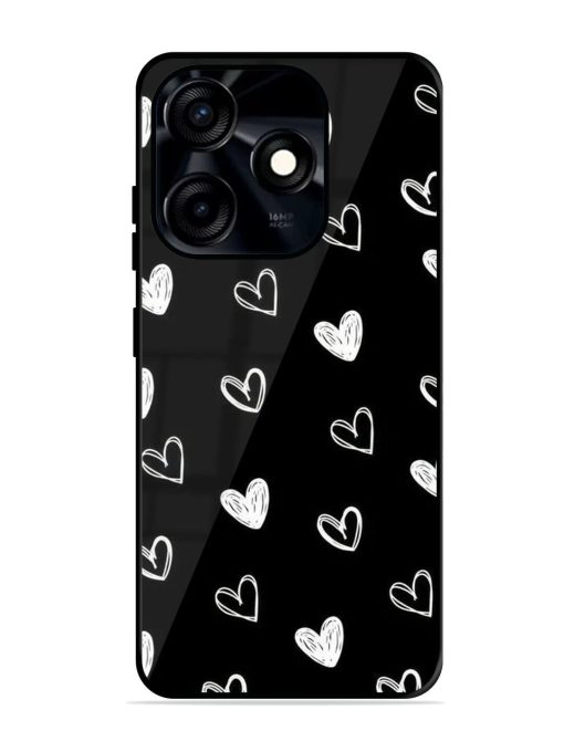 Scattered Hearts Glossy Soft Edge Case for Tecno Spark 10C Chachhi