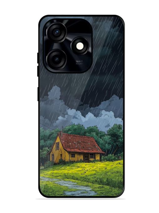 Rainy Day Retreat Glossy Soft Edge Case for Tecno Spark 10C Chachhi