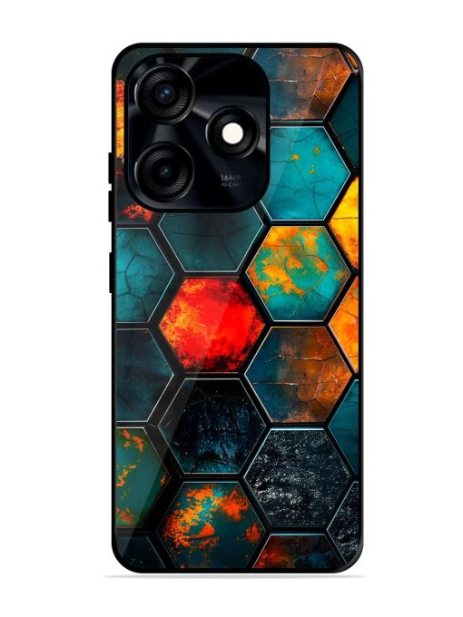 Hexagon Hive Glossy Soft Edge Case for Tecno Spark 10C Chachhi