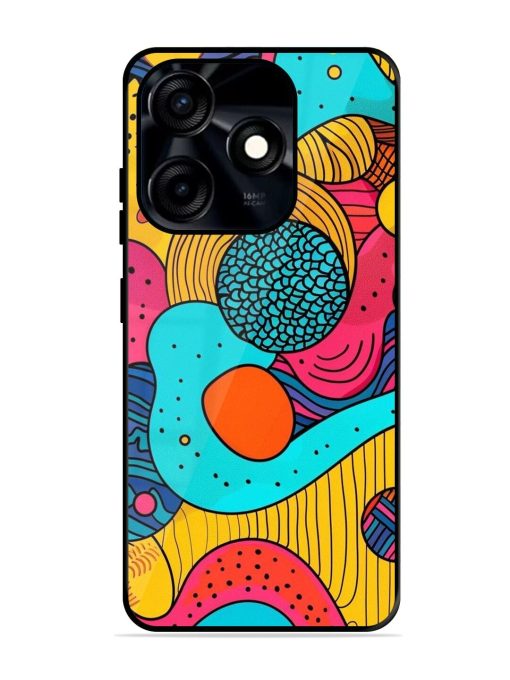 Psychedelic Patterns Glossy Soft Edge Case for Tecno Spark 10C Chachhi