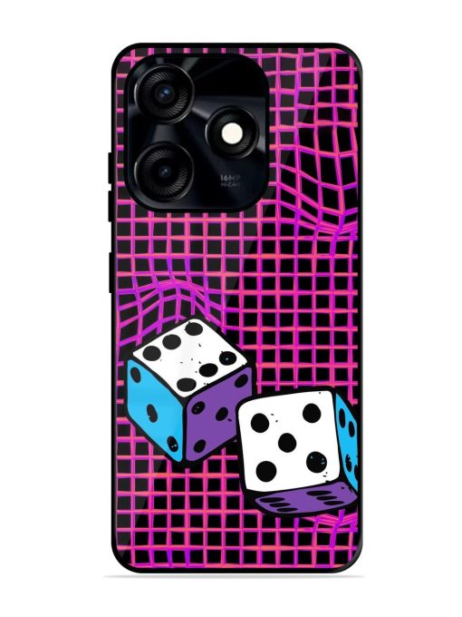 Glitched Dice Glossy Soft Edge Case for Tecno Spark 10C Chachhi