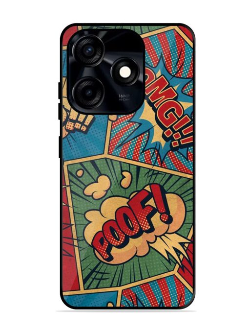 Comic Book Chaos Glossy Soft Edge Case for Tecno Spark 10C Chachhi