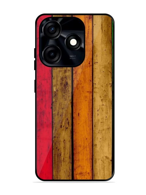 Colorful Woodgrain Glossy Soft Edge Case for Tecno Spark 10C Chachhi