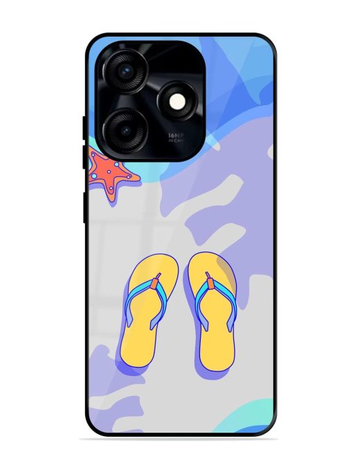 Sandy Toes And Salty Seas Glossy Soft Edge Case for Tecno Spark 10C Chachhi