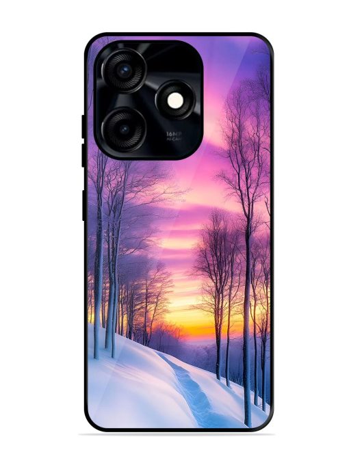 Winter'S Purple Haze Glossy Soft Edge Case for Tecno Spark 10C Chachhi