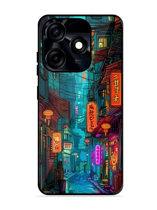 Neon Nightscape Glossy Soft Edge Case for Tecno Spark 10C Chachhi