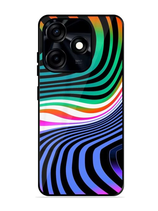 Psychedelic Waves Glossy Soft Edge Case for Tecno Spark 10C