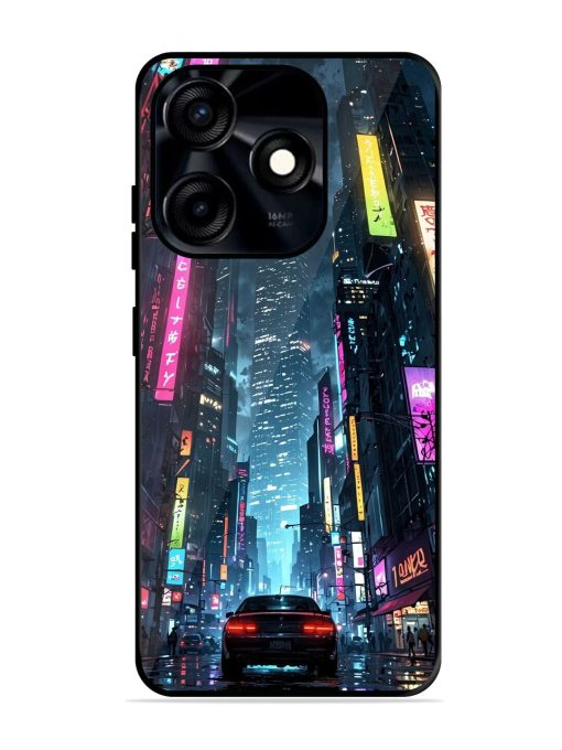 Neon Nightscape Glossy Soft Edge Case for Tecno Spark 10C Chachhi