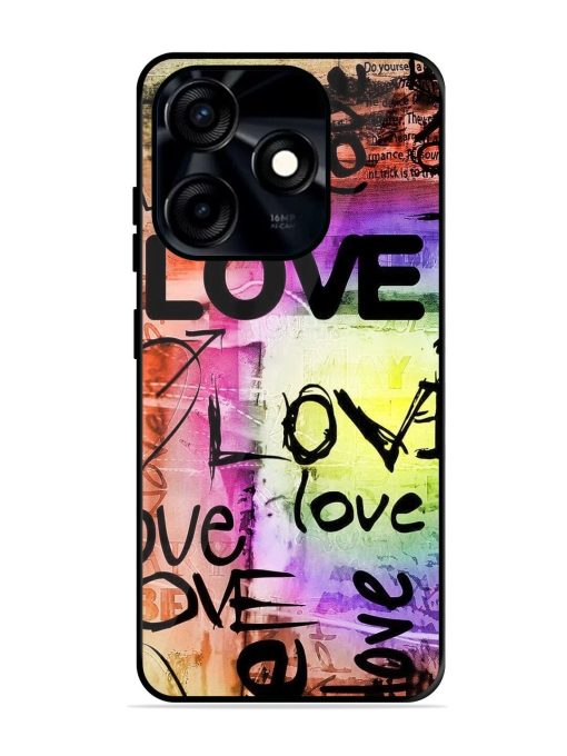 Love Graffiti Glossy Soft Edge Case for Tecno Spark 10C Chachhi