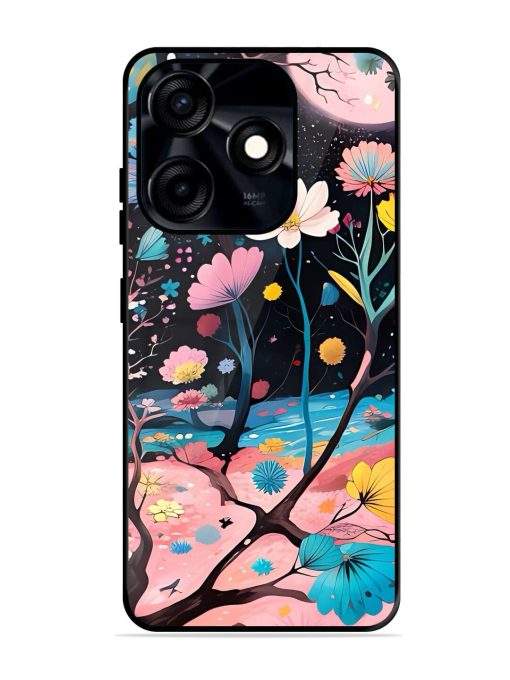 Cosmic Bloom Glossy Soft Edge Case for Tecno Spark 10C Chachhi