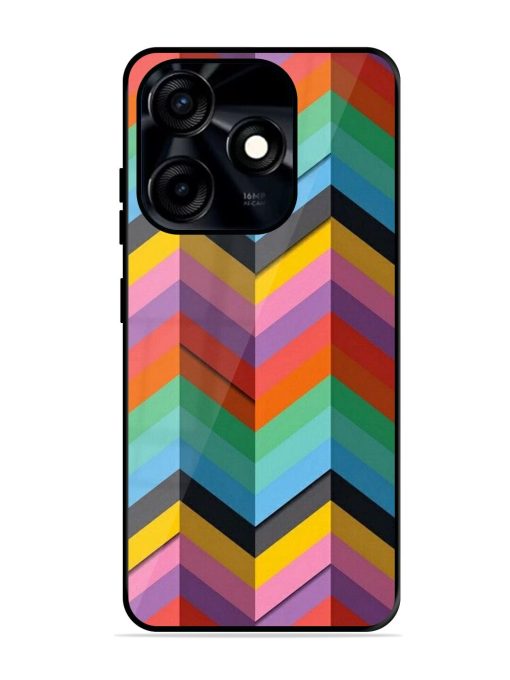 Colorful Zigzag Glossy Soft Edge Case for Tecno Spark 10C Chachhi