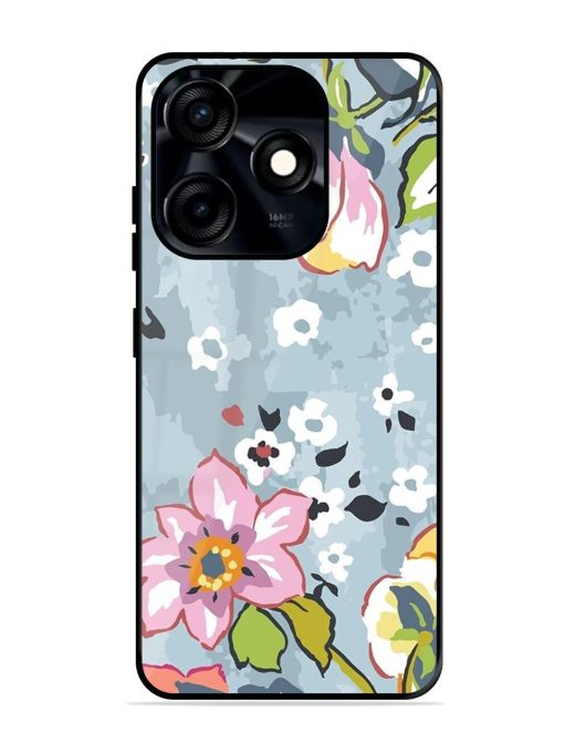 Floral Fantasy Glossy Soft Edge Case for Tecno Spark 10C Chachhi