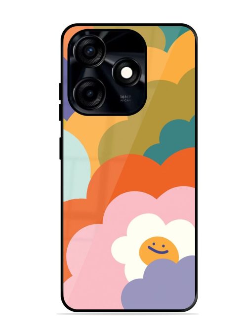 Happy Flower Power Glossy Soft Edge Case for Tecno Spark 10C Chachhi