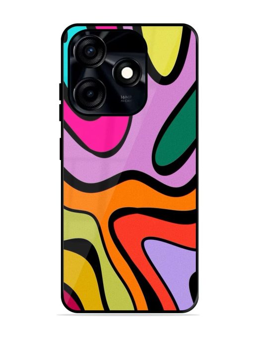 Groovy Swirls Glossy Soft Edge Case for Tecno Spark 10C Chachhi