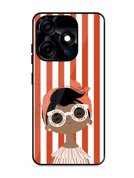 Girls Just Wanna Have Fun Glossy Soft Edge Case for Tecno Spark 10C Chachhi