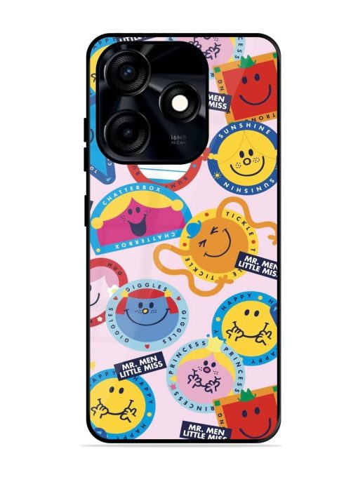 Whimsical Mr. Men & Little Miss Glossy Soft Edge Case for Tecno Spark 10C Chachhi