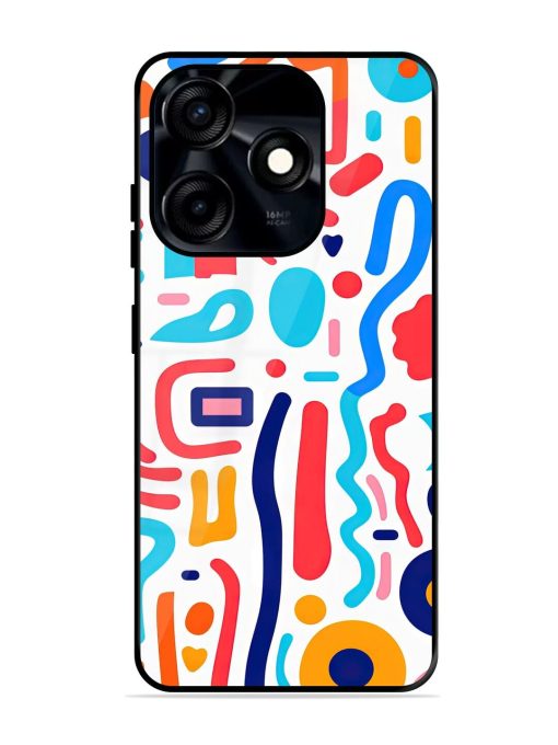 Whimsical Doodle Chaos Glossy Soft Edge Case for Tecno Spark 10C Chachhi