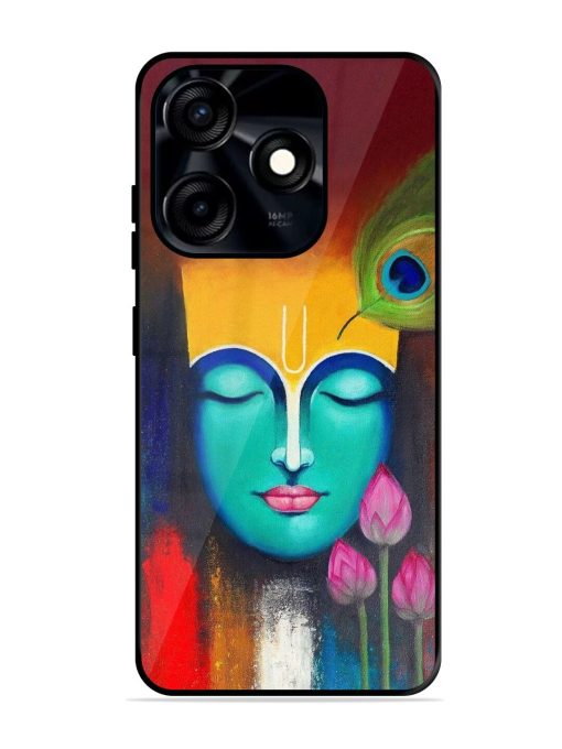 Divine Tranquility: The Face Of Krishna Glossy Soft Edge Case for Tecno Spark 10C Chachhi