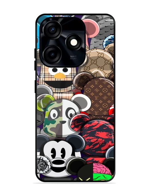 Streetwear Bearbrick Extravaganza Glossy Soft Edge Case for Tecno Spark 10C Chachhi