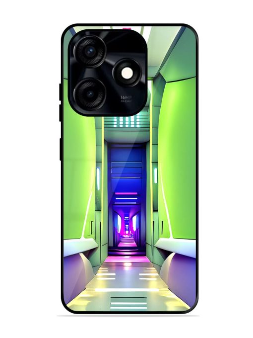 Neon Corridor Glossy Soft Edge Case for Tecno Spark 10C Chachhi